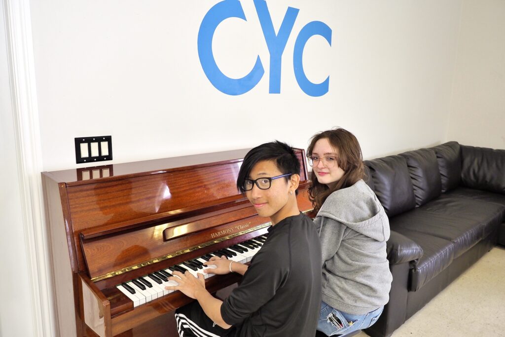 Playing piano